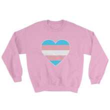 Sweatshirt - Transgender Big Heart Light Pink / S