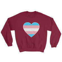 Sweatshirt - Transgender Big Heart Maroon / S