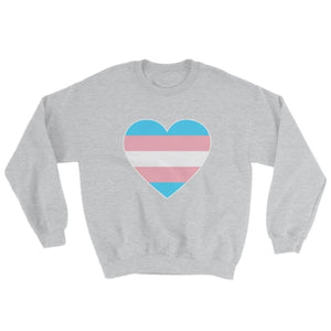 Sweatshirt - Transgender Big Heart Sport Grey / S