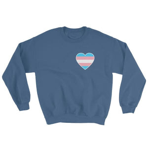 Sweatshirt - Transgender Heart Indigo Blue / S