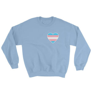 Sweatshirt - Transgender Heart Light Blue / S