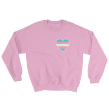 Sweatshirt - Transgender Heart Light Pink / S