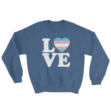Sweatshirt - Transgender Love & Heart Indigo Blue / S