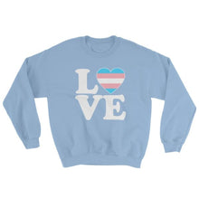 Sweatshirt - Transgender Love & Heart Light Blue / S