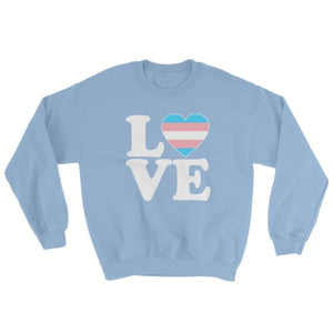 Sweatshirt - Transgender Love & Heart Light Blue / S