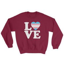 Sweatshirt - Transgender Love & Heart Maroon / S