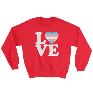 Sweatshirt - Transgender Love & Heart Red / S