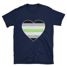 T-Shirt - Agender Big Heart Navy / S