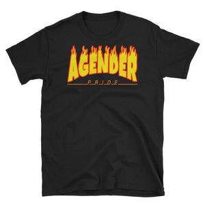 T-Shirt - Agender Flames Black / S