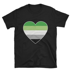 T-Shirt - Aromantic Big Heart Black / S