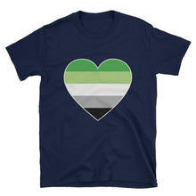 T-Shirt - Aromantic Big Heart Navy / S