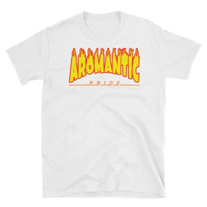 T-Shirt - Aromantic Flames White / S