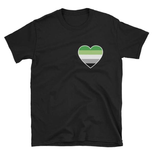 T-Shirt - Aromantic Heart Black / S