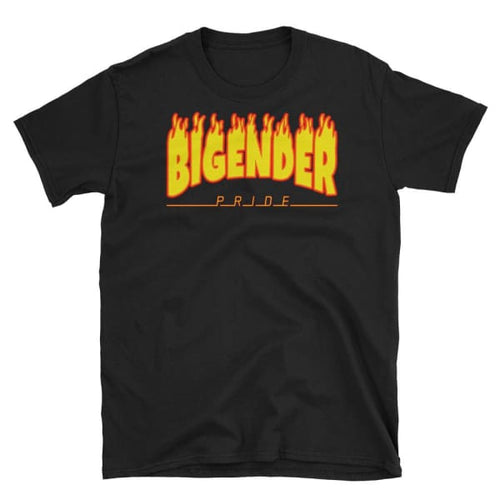 T-Shirt - Bigender Flames Black / S