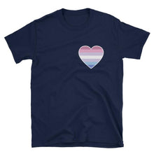 T-Shirt - Bigender Heart Navy / S