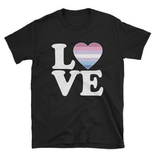 T-Shirt - Bigender Love & Heart Black / S