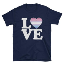 T-Shirt - Bigender Love & Heart Navy / S