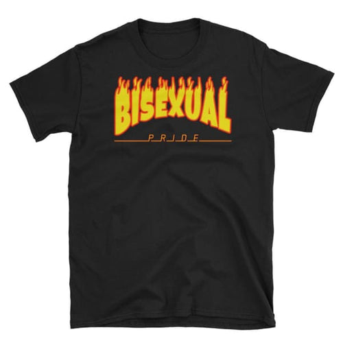 T-Shirt - Bisexual Flames Black / S