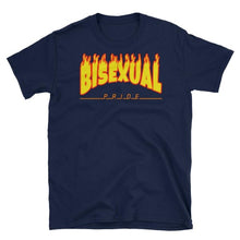 T-Shirt - Bisexual Flames Navy / S