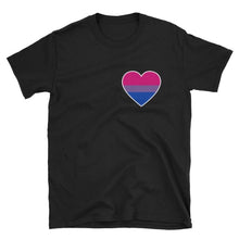 T-Shirt - Bisexual Heart Black / S