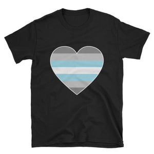 T-Shirt - Demiboy Big Heart Black / S