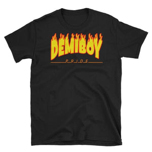 T-Shirt - Demiboy Flames Black / S