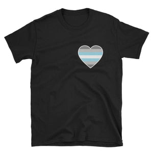 T-Shirt - Demiboy Heart Black / S