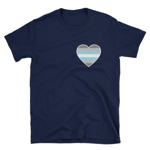 T-Shirt - Demiboy Heart Navy / S
