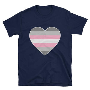 T-Shirt - Demigirl Big Heart Navy / S