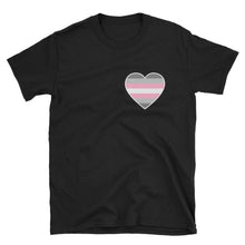 T-Shirt - Demigirl Heart Black / S