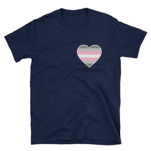 T-Shirt - Demigirl Heart Navy / S