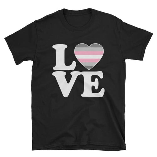 T-Shirt - Demigirl Love & Heart Black / S