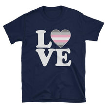 T-Shirt - Demigirl Love & Heart Navy / S
