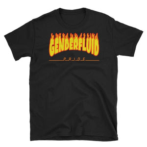 T-Shirt - Genderfluid Flames Black / S