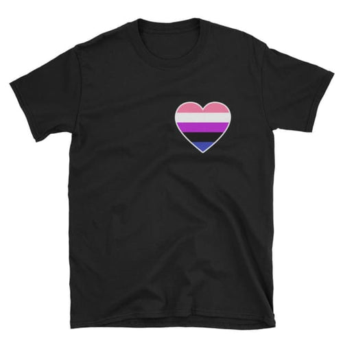 T-Shirt - Genderfluid Heart Black / S