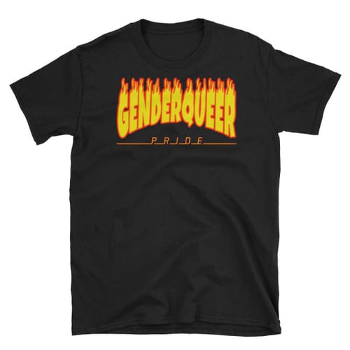 T-Shirt - Genderqueer Flames Black / S