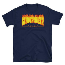 T-Shirt - Genderqueer Flames Navy / S