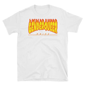 T-Shirt - Genderqueer Flames White / S