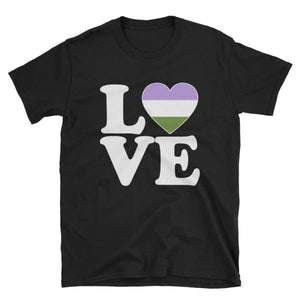 T-Shirt - Genderqueer Love & Heart Black / S