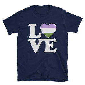 T-Shirt - Genderqueer Love & Heart Navy / S