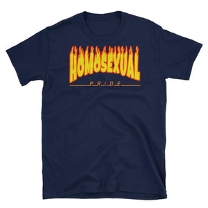 T-Shirt - Homosexual Flames Navy / S
