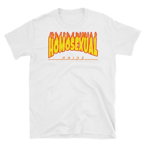 T-Shirt - Homosexual Flames White / S