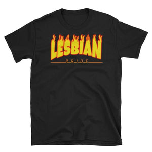 T-Shirt - Lesbian Flames Black / S