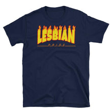 T-Shirt - Lesbian Flames Navy / S