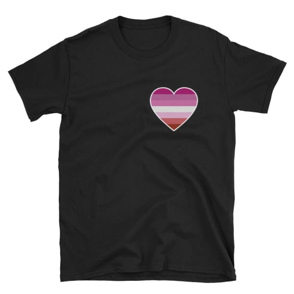T-Shirt - Lesbian Heart Black / S