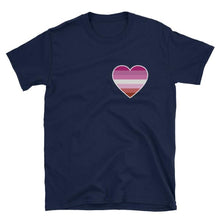 T-Shirt - Lesbian Heart Navy / S