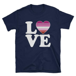 T-Shirt - Lesbian Love & Heart Navy / S