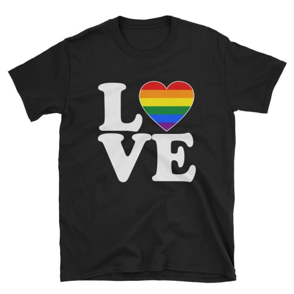 T-Shirt - Lgbt Love & Heart Black / S