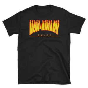 T-Shirt - Non-Binary Flames Black / S