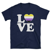 T-Shirt - Non Binary Love & Heart Navy / S